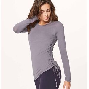 Lululemon Cinch It Long Sleeve Dusky Lavender Size 8